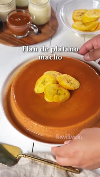 Flan de plátano macho: cremoso y adictivo
