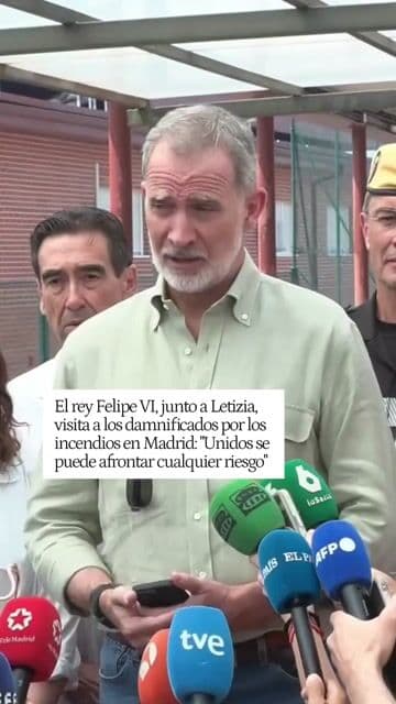 Visita de los Reyes Felipe VI y Letizia a Madrid por incendios