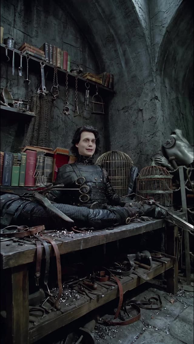 La icónica escena del baile de hielo en 'Edward Scissorhands' fue improvisada por Winona Ryder y dirigida por Tim Burton, logrando una de las imágenes más recordadas del cine de 1990.