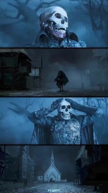 Para lograr el look gótico de 'Sleepy Hollow', Tim Burton aplicó un proceso de retención de plata que desaturó casi todos los colores, realzando el rojo en pantalla. El pueblo fue construido totalmente desde cero en Inglaterra.