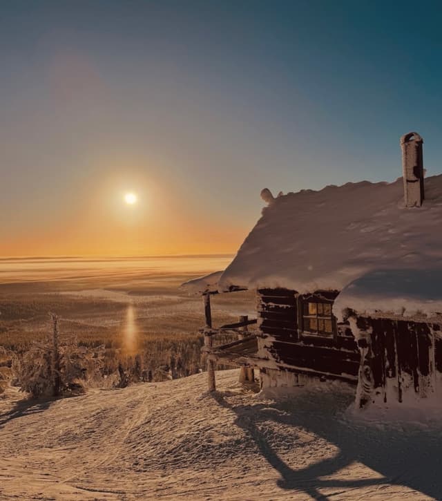 Sauna al atardecer