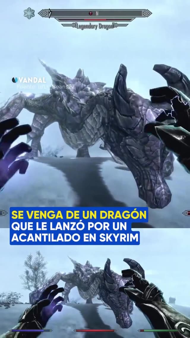 Un momento de karma absoluto en Skyrim que demuestra que el juego siempre encuentra la forma de devolvértela. Con @vandalnet.