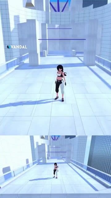 Descubre cómo sería 'Mirror's Edge' con perspectiva en tercera persona. Análisis del juego y comparativa con 'Mirror's Edge Catalyst'. Ig @vandalnet.