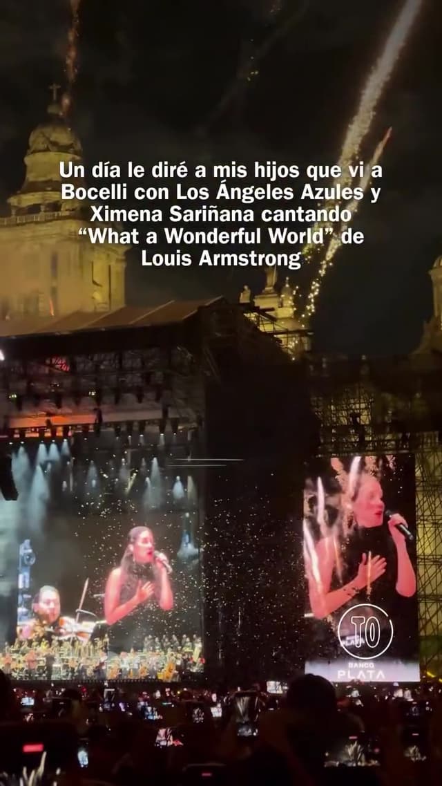 El tenor Andrea Bocelli conquistó el Zócalo de la Ciudad de México con un espectáculo que fusionó ópera y cumbia. Ximena Sariñana y Ángeles Azules se unieron para interpretar 'What a Wonderful World'.