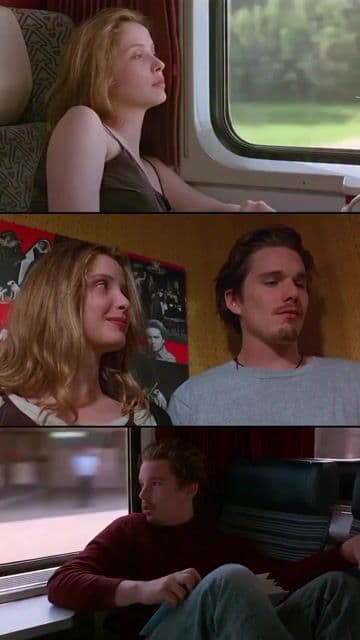 Ethan Hawke y Julie Delpy en el inicio de una de las trilogías románticas más honestas del cine. Dos desconocidos, una noche en Viena y conversaciones que cambian la vida. Linklater en estado puro