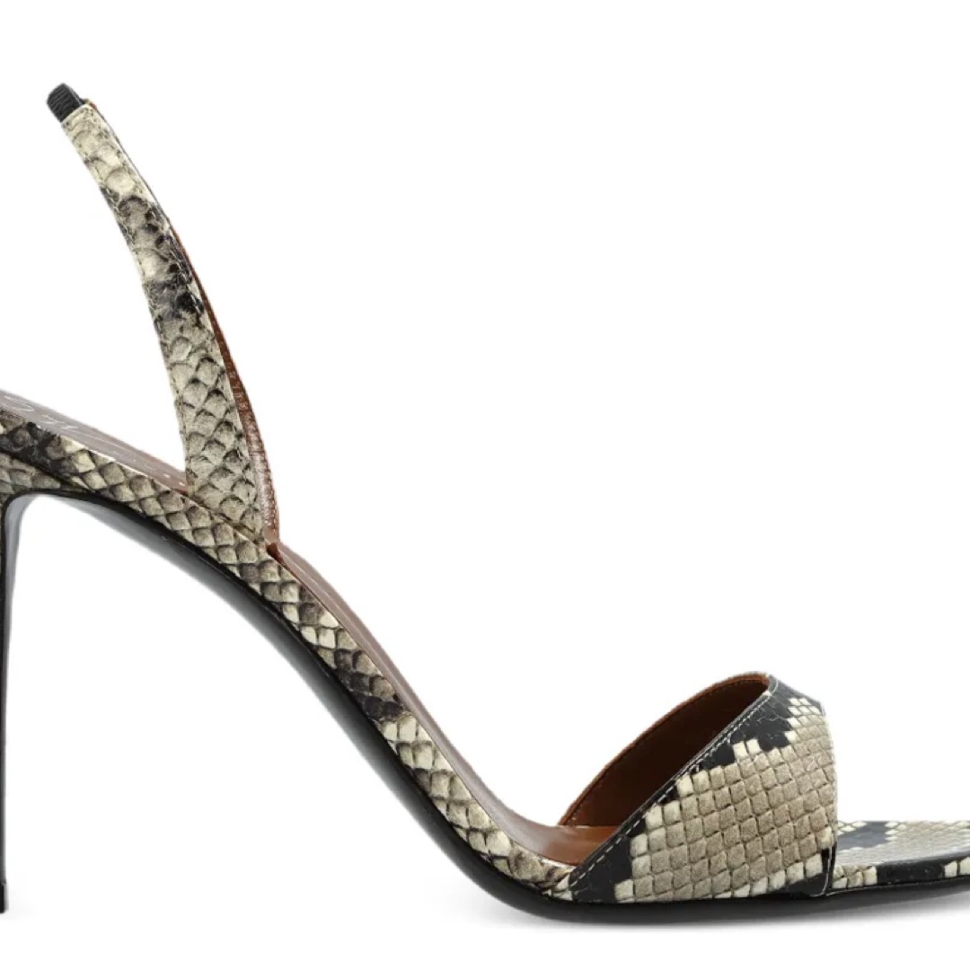 Sandalia tacón animal print