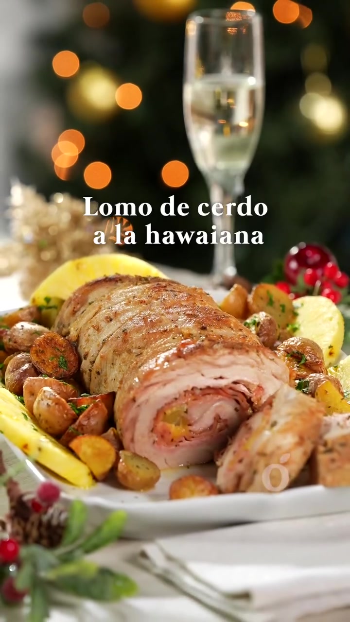Social Si quieres lucirte esta Navidad, prepara este lomo de cerdo a la hawaiana: