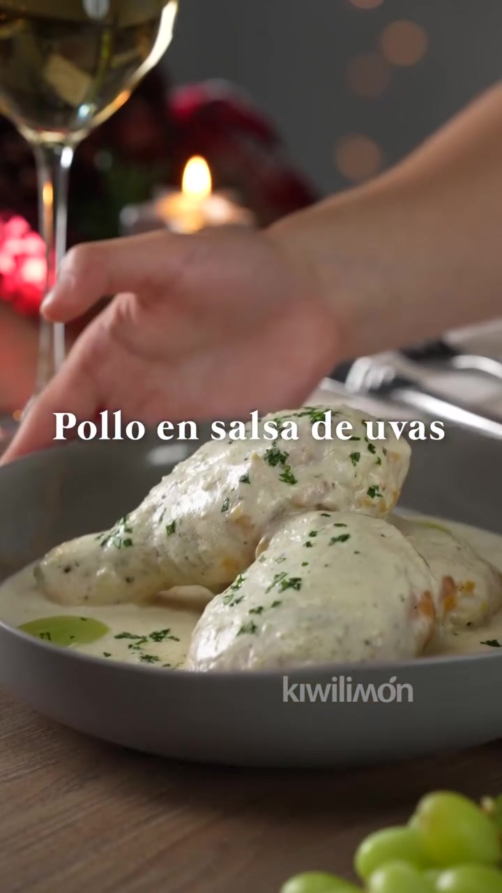 Impresiona a todos en estas fechas decembrinas  con este pollo en salsa de uvas