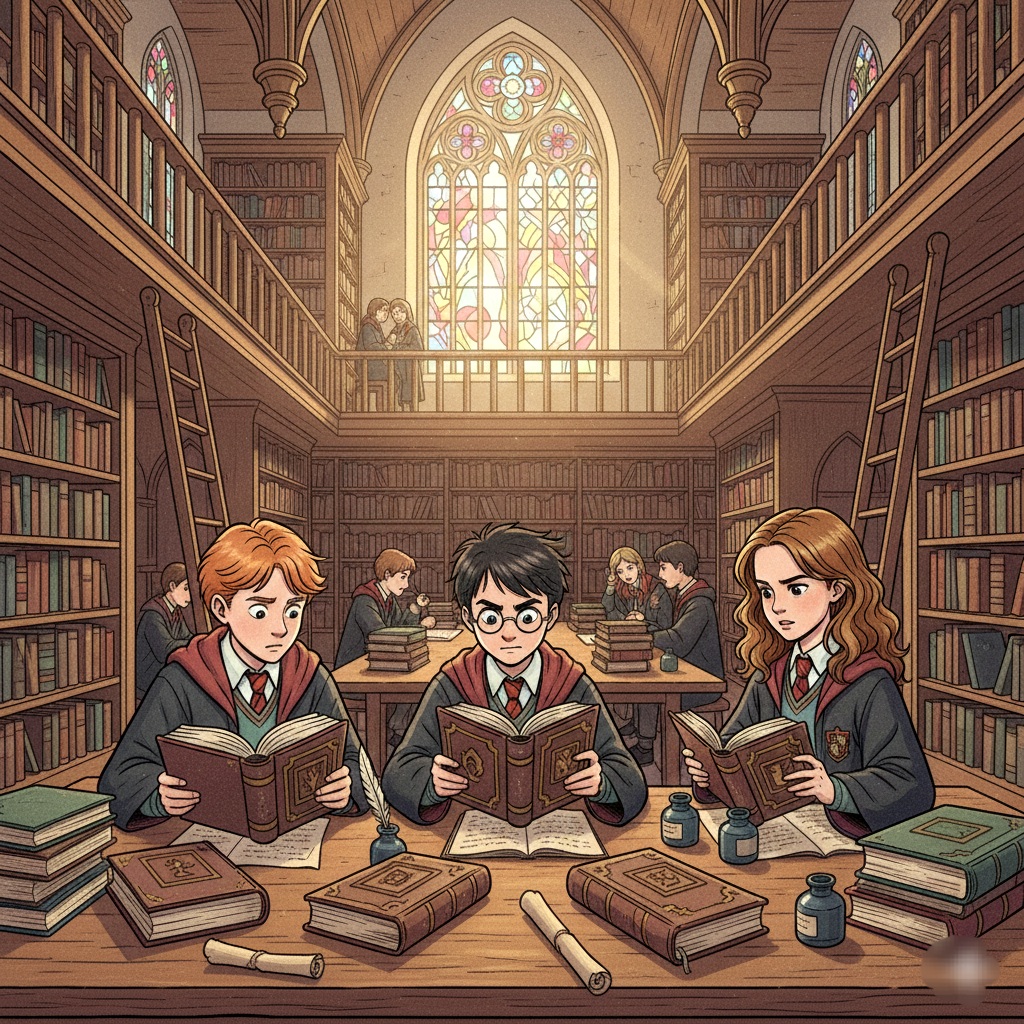 Harry, Rony e Hermione 
