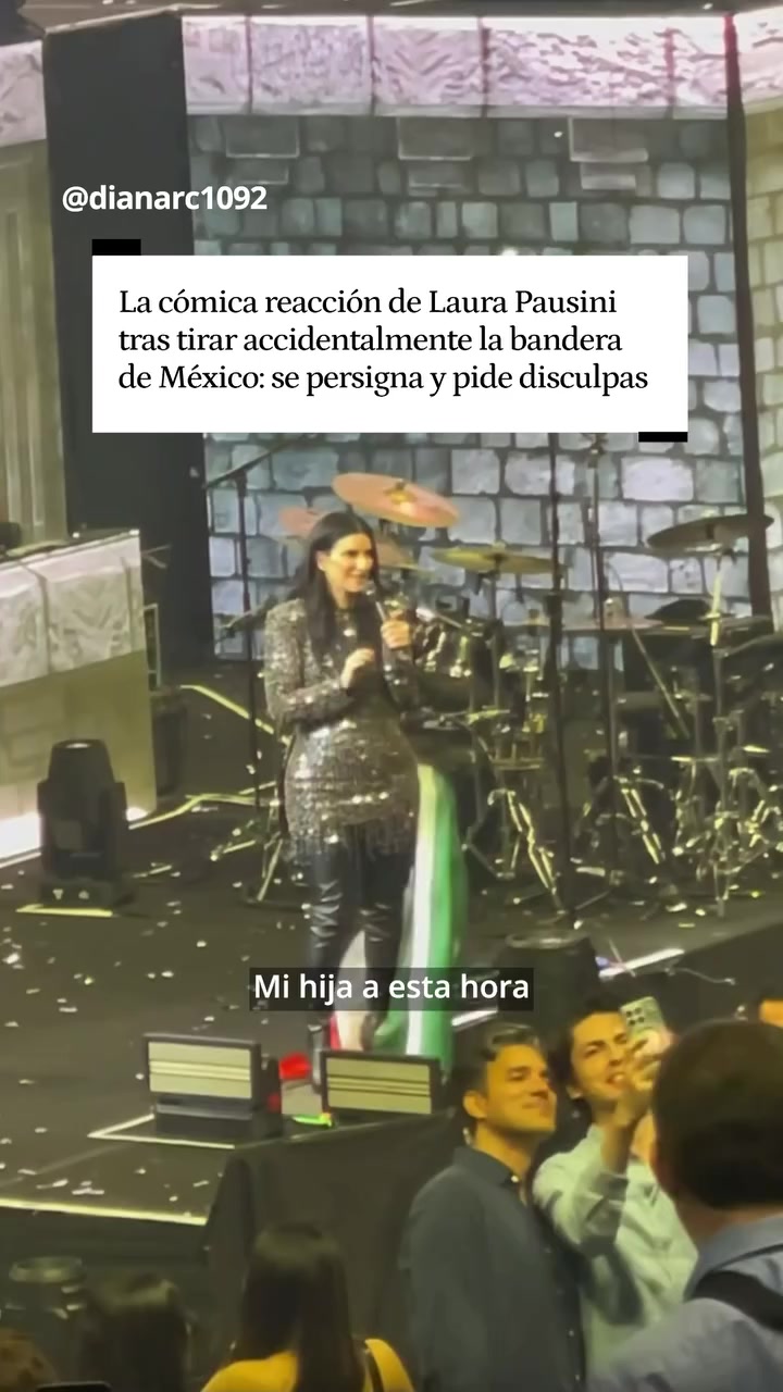 Incidente de Laura Pausini con la bandera mexicana en concierto