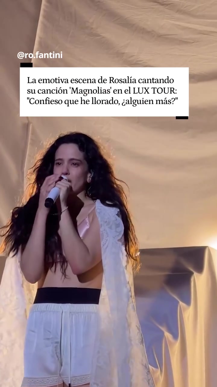 Social Rosalía cantando 'Magnolias' en el 'Lux Tour'