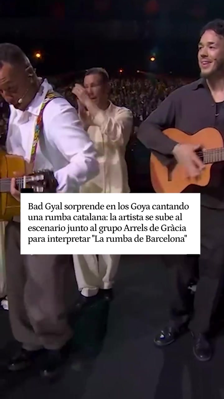 Social Bad Gyal sorprende en los Goya cantando rumba catalana