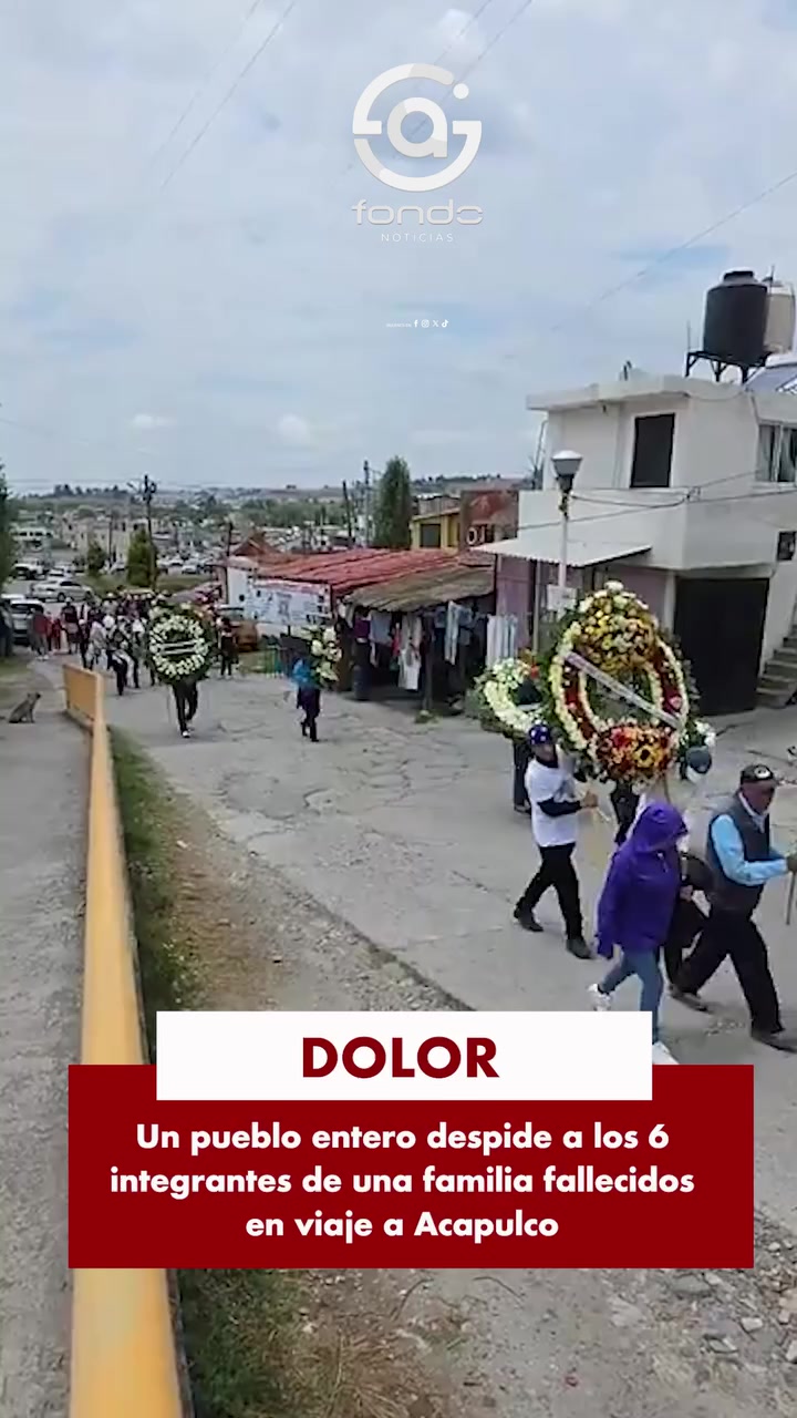 Pueblo del Estado de México despide a familia Pedraza fallecida en Acapulco