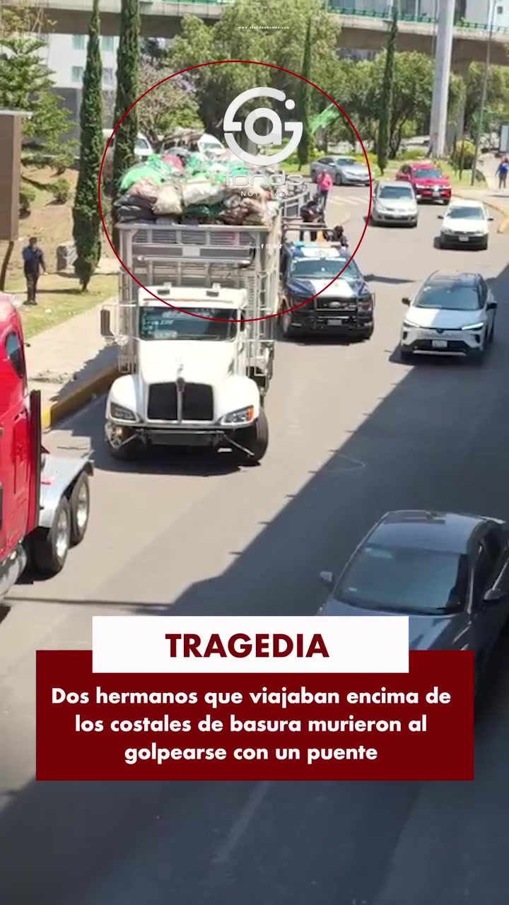 Accidente mortal hermanos camión basura puente peatonal