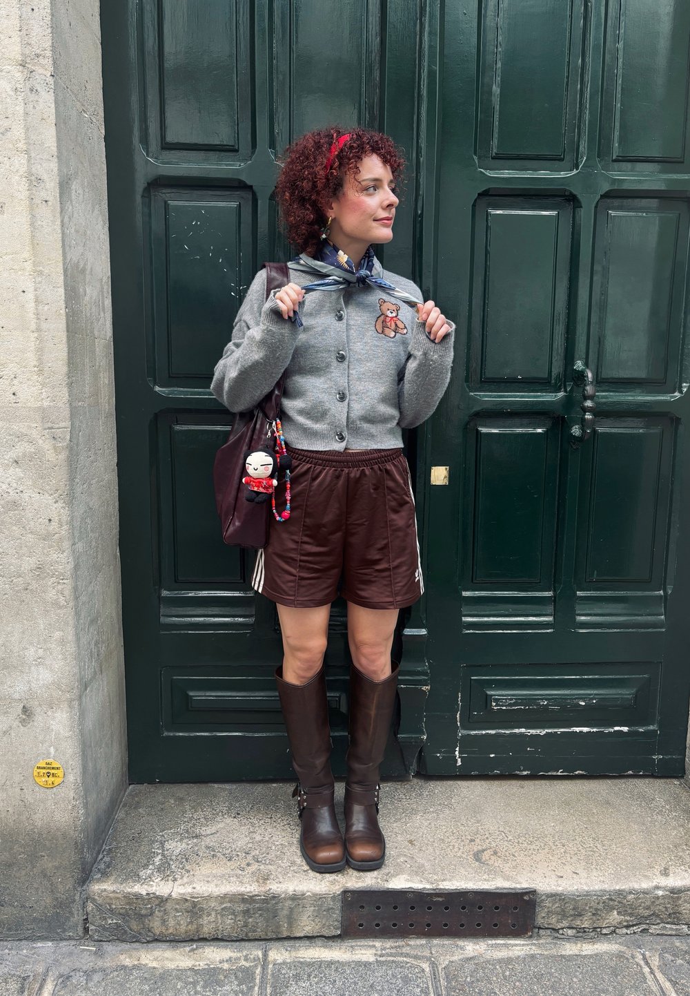 Social Chaqueta de punto con bolso de mano