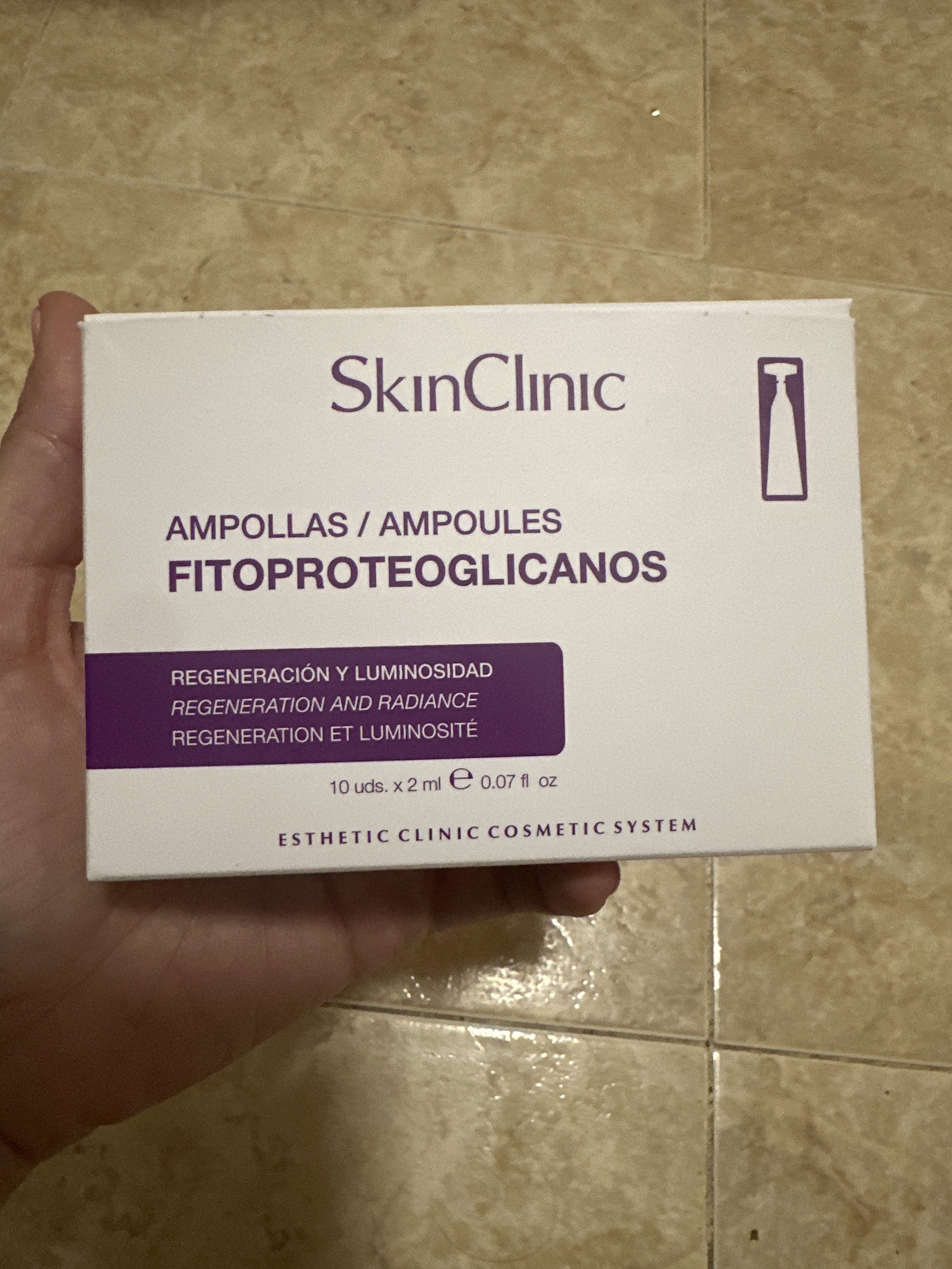 ampollas de sérum de skin clinic de FITOPROTEOGLICANOS