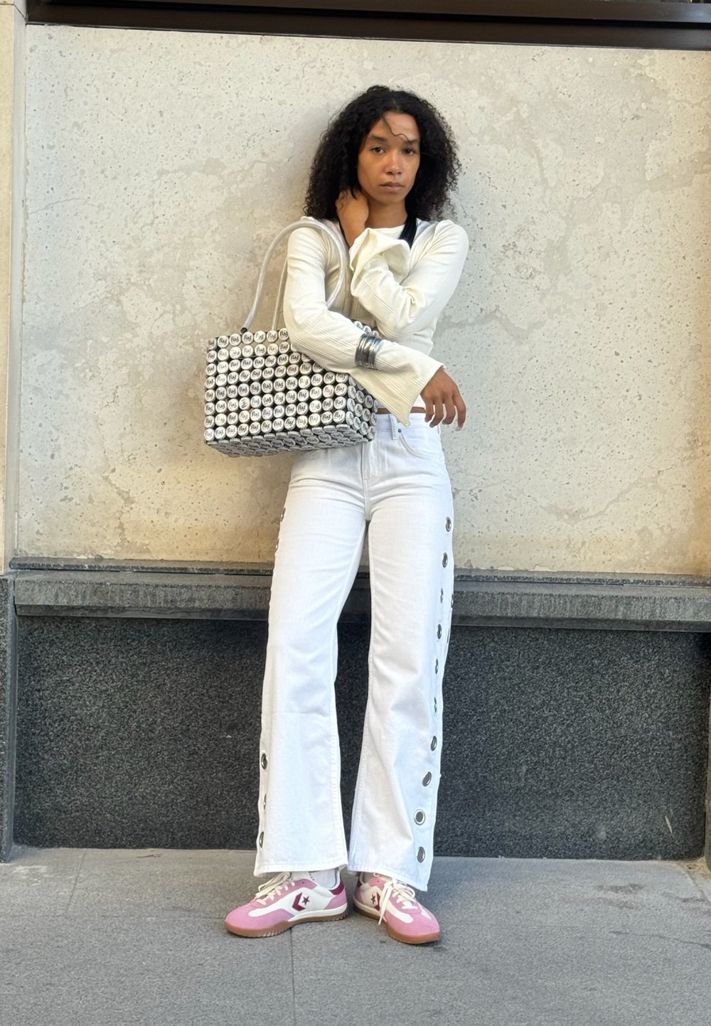 Social Camiseta de manga con bolso de mano