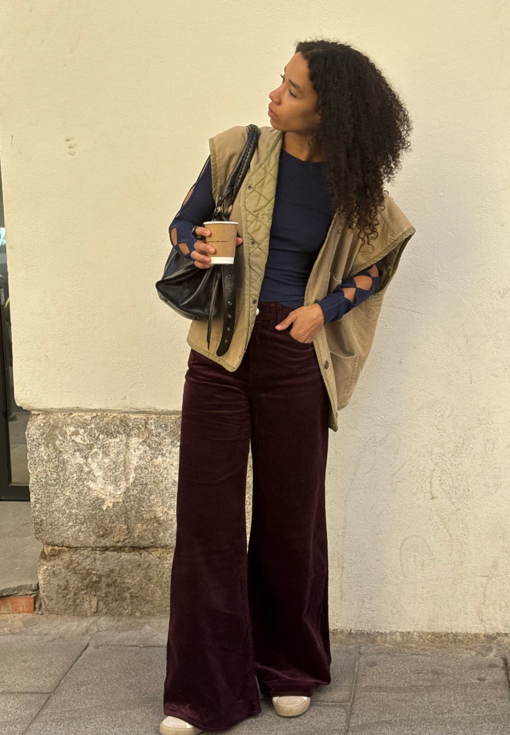 Social Chaleco con bolso de mano