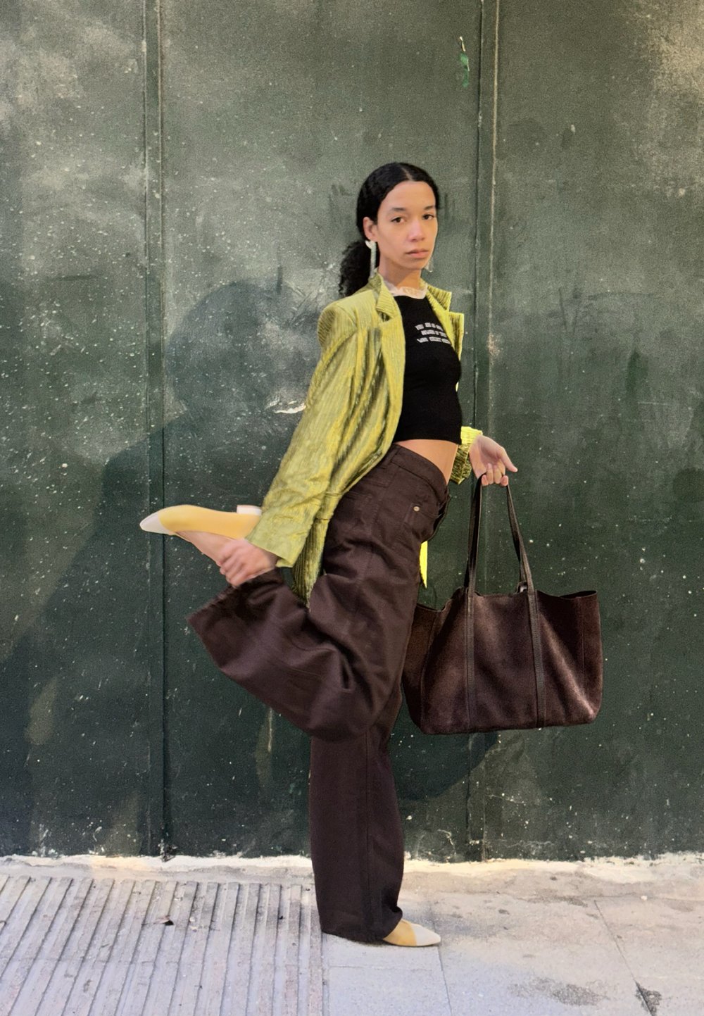 Social Blazer con bolso shopping