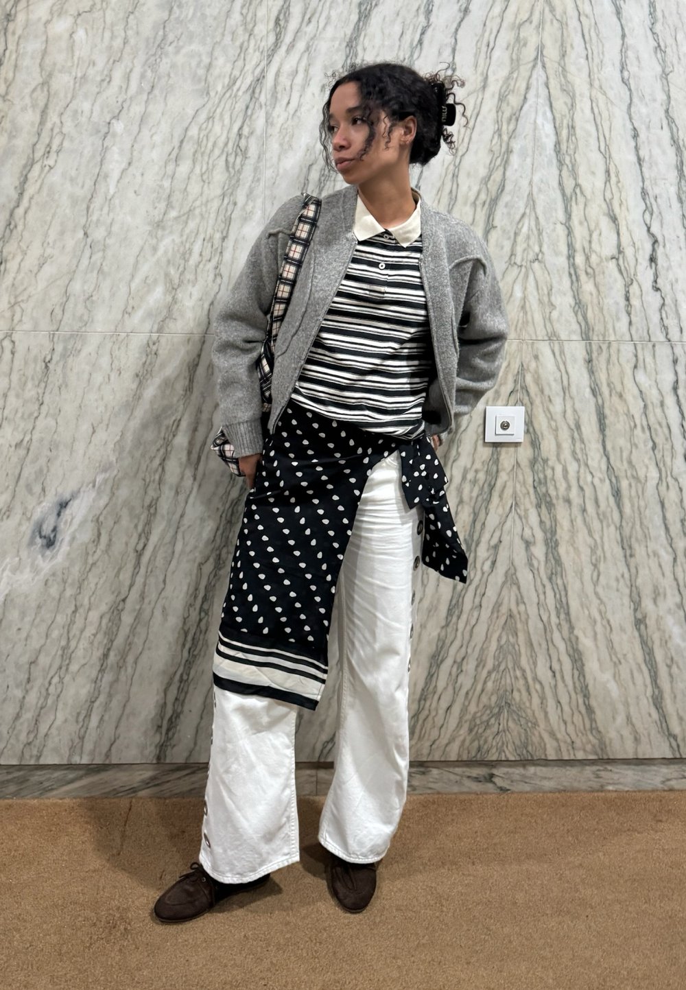 Social Chaqueta de punto con bolso shopping