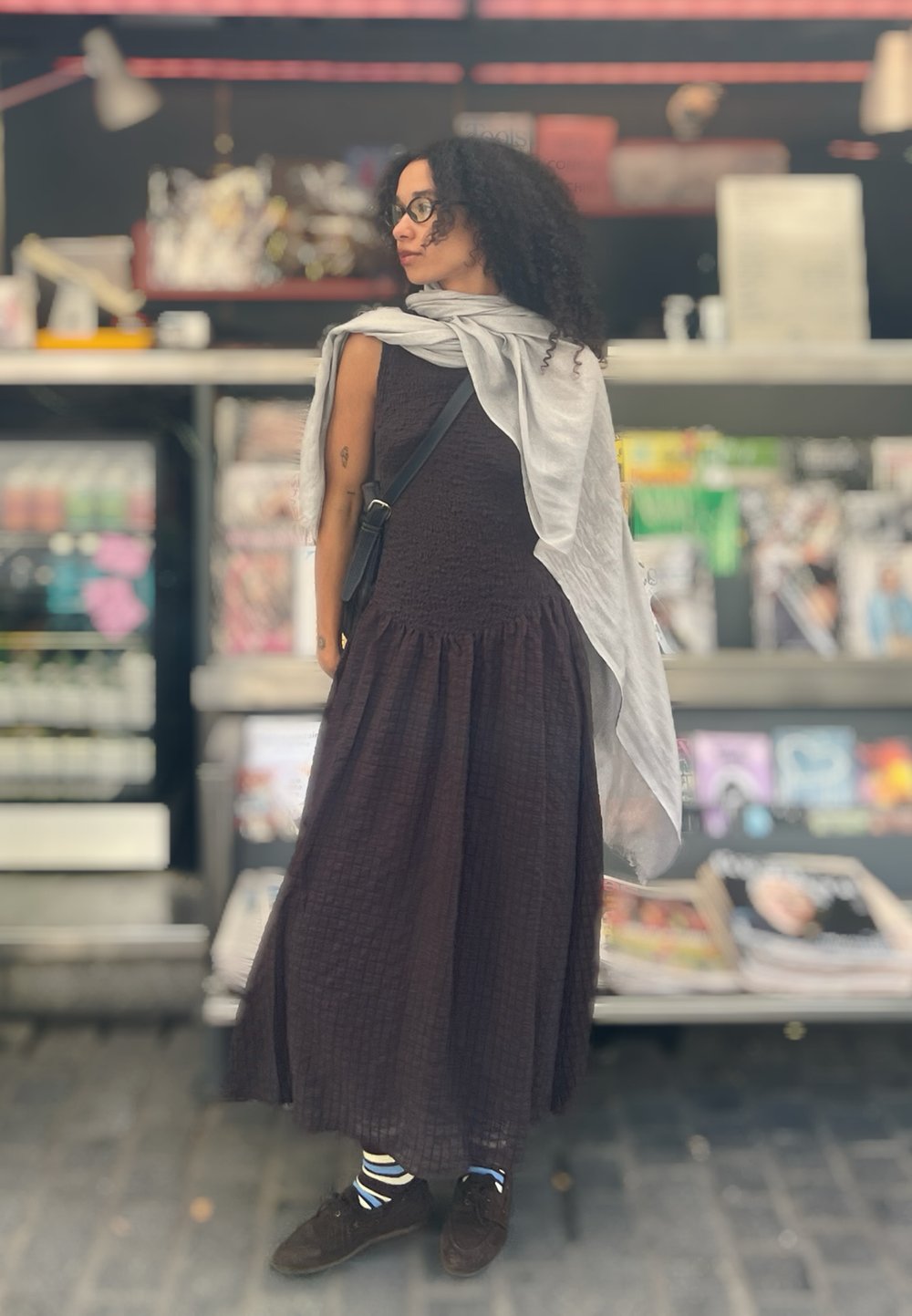 Social Vestido largo con bolso de mano