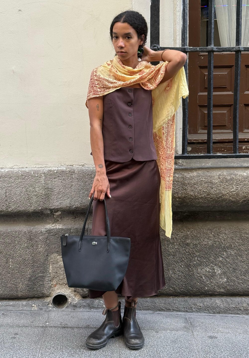 Social Chaleco con bolso de mano