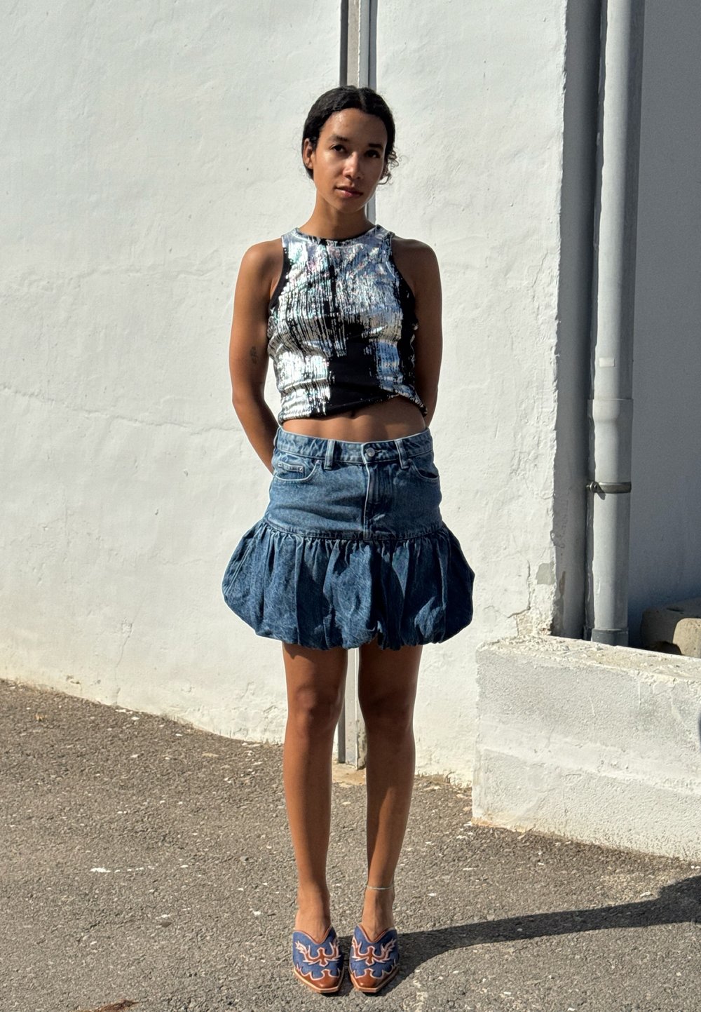 Social accesorio pelo con top