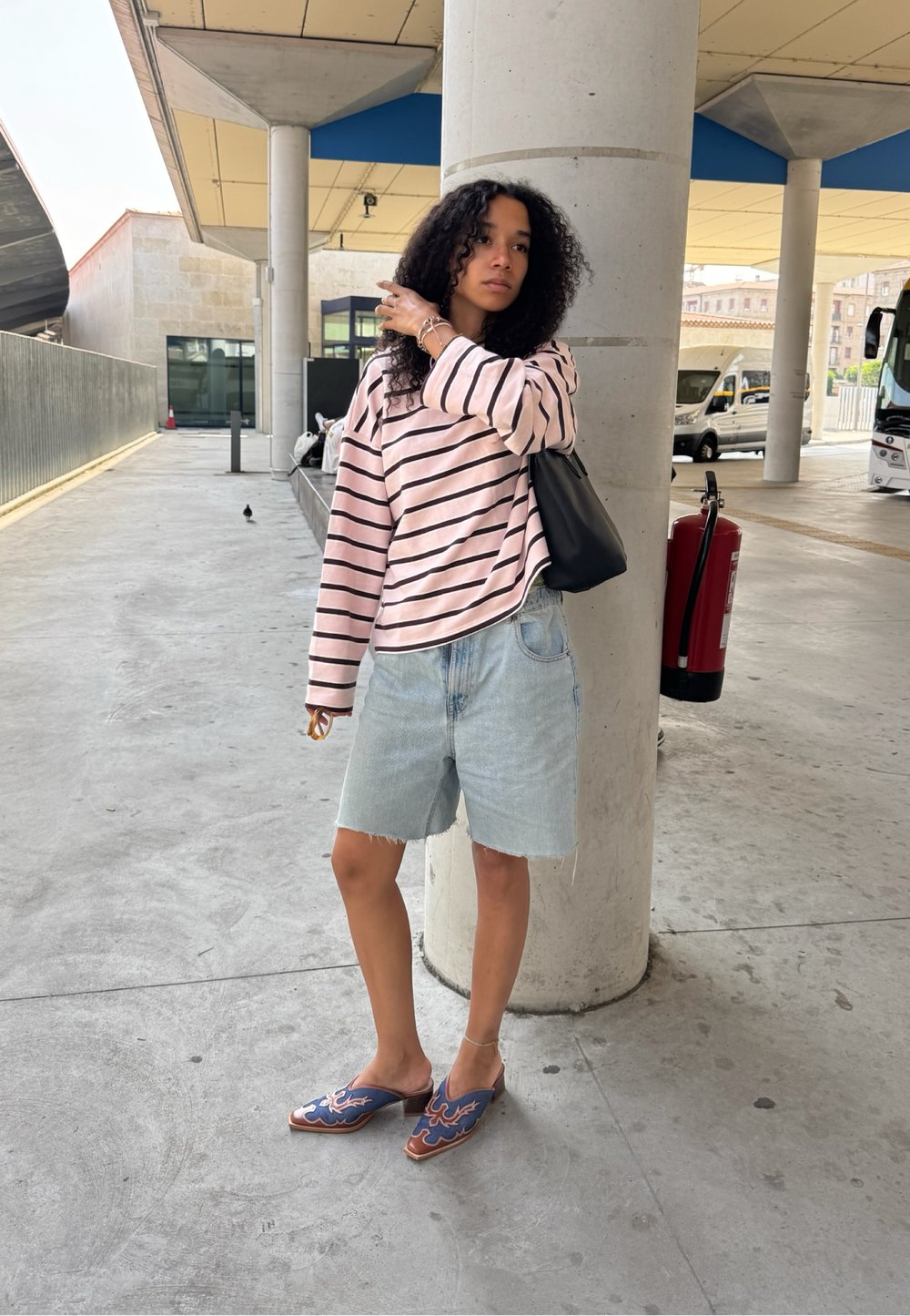 Social Jersey de punto con bolso de mano