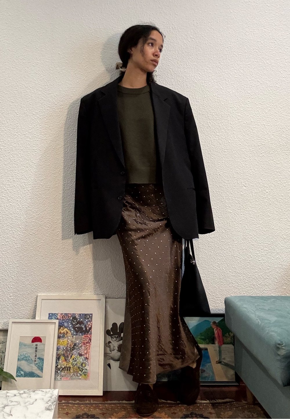 Social Jersey de punto con bolso de mano