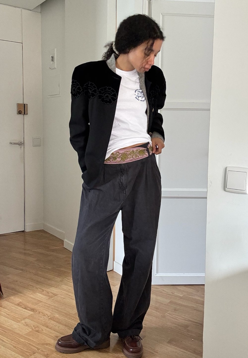 Social Accesorios: americana y trim cable shawl