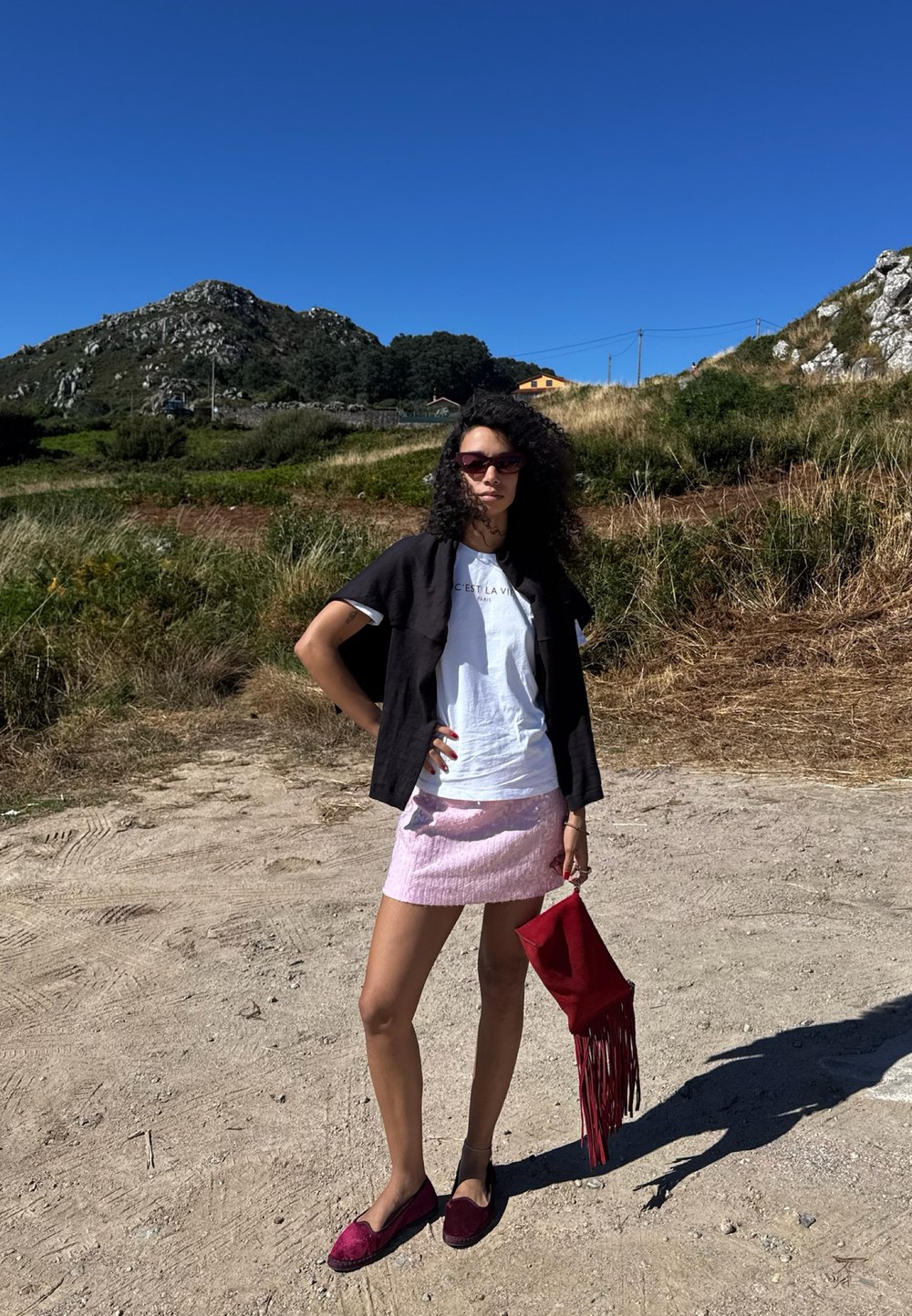 Jersey de punto y camiseta estampada