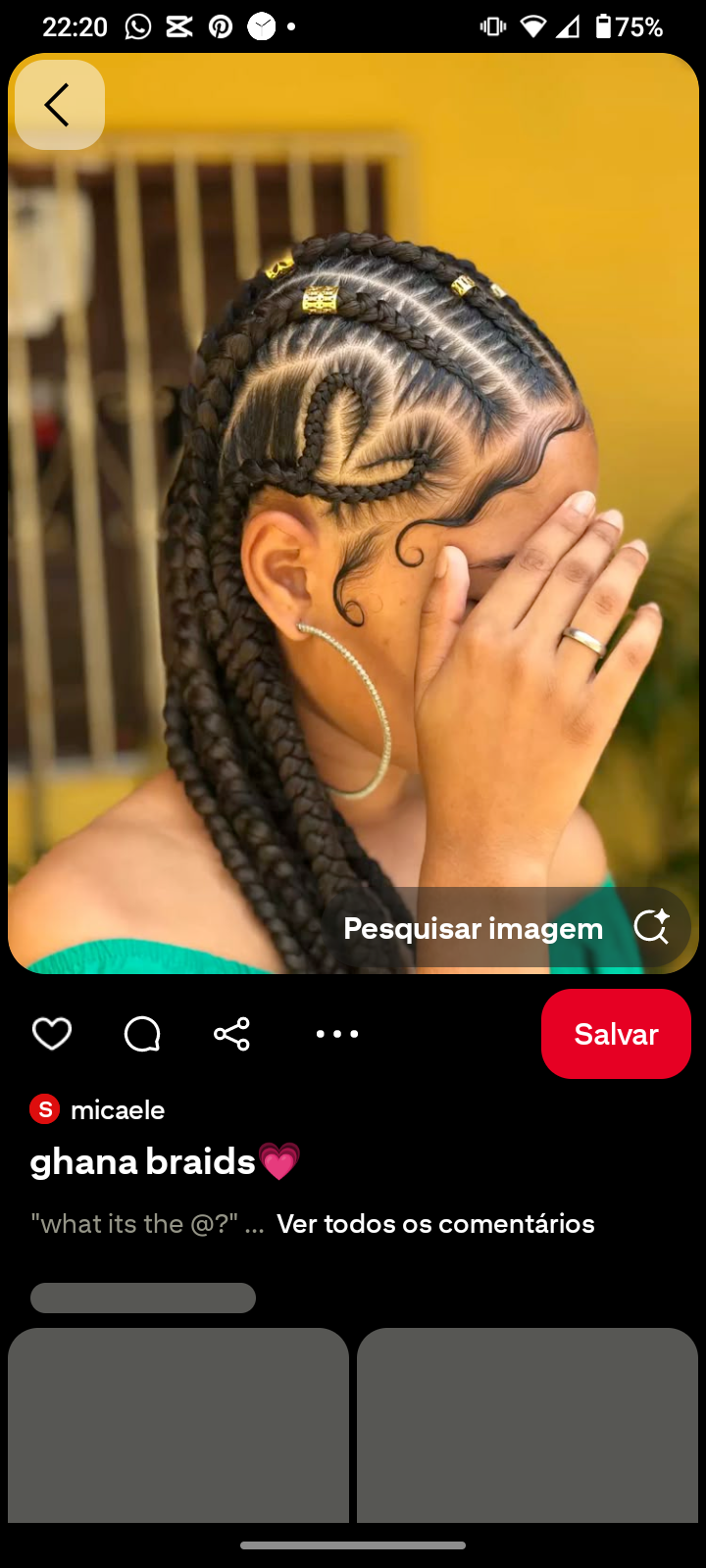 Social modelos de tranças nagô 