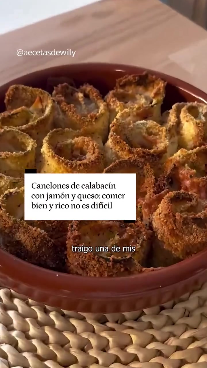 Canelones crujientes de calabacín y queso: ricos y fáciles
