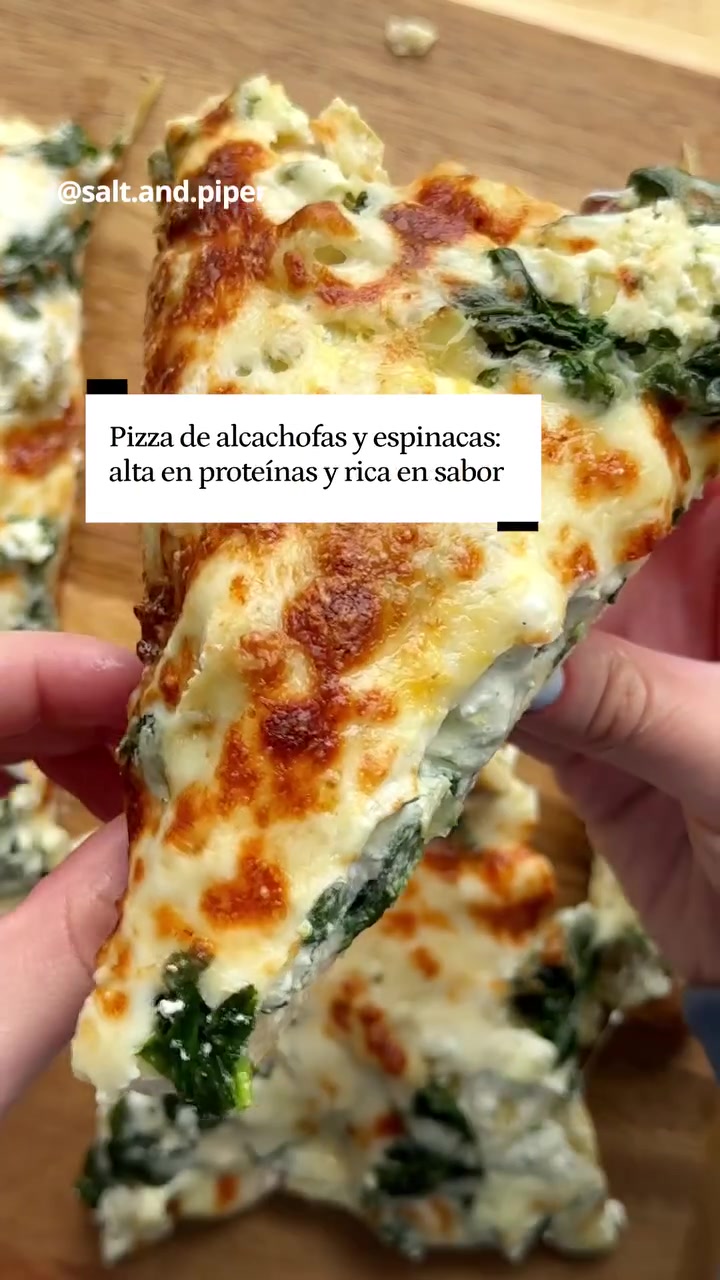 Social Pizza de alcachofas y espinacas: alta en proteínas y riquísima