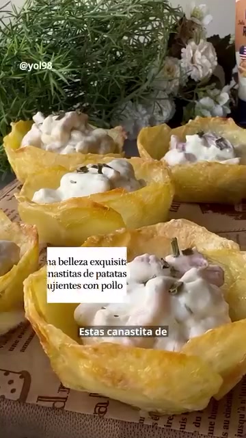 Canastitas de patatas crujientes: satisfacción para ojos y estómago