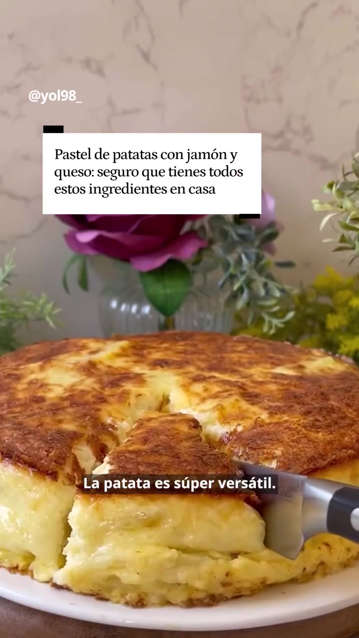 Social Pastel de patatas con jamón y queso: pinta irresistible