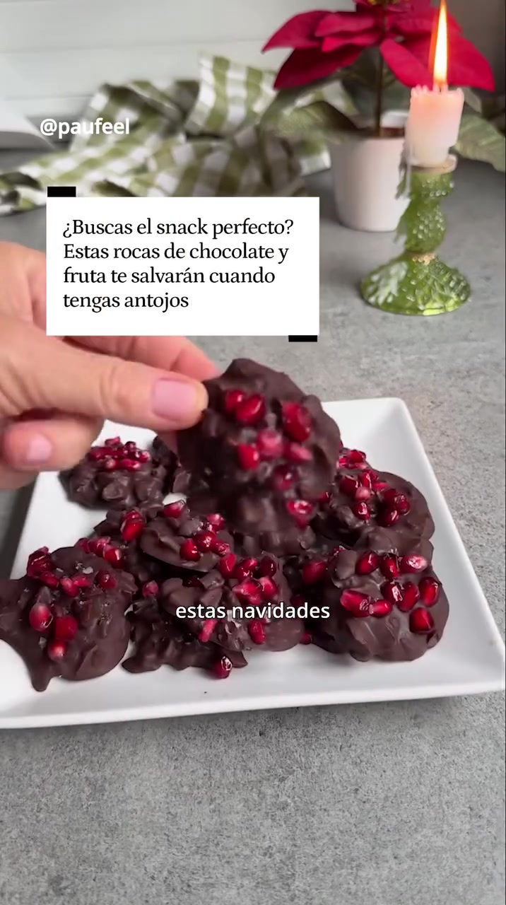 Rocas de chocolate y fruta: el snack perfecto para antojos