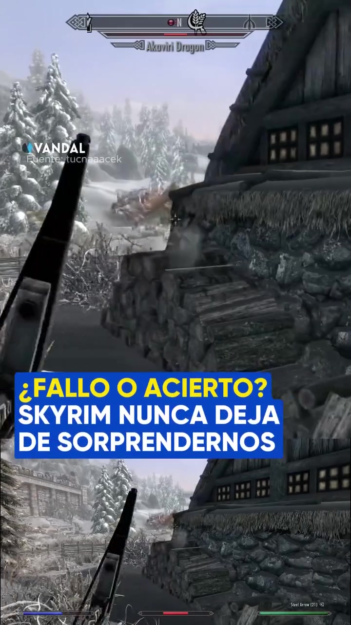 Jogo Skyrim nunca deja de sorprender con momentos así