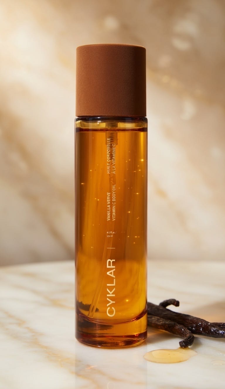 Aceite corporal con vitamina C para mujeres y hombres. Suero corporal hidratante con aroma a Vainilla Verve para una piel radiante. 