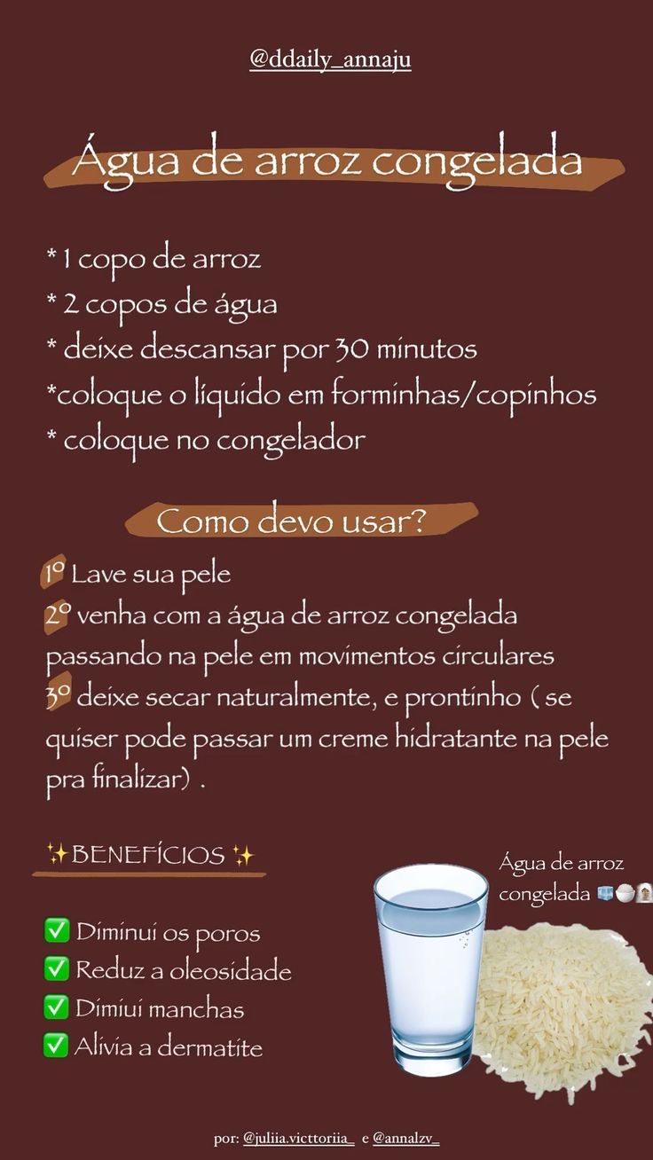 Social Água de arroz congelada 