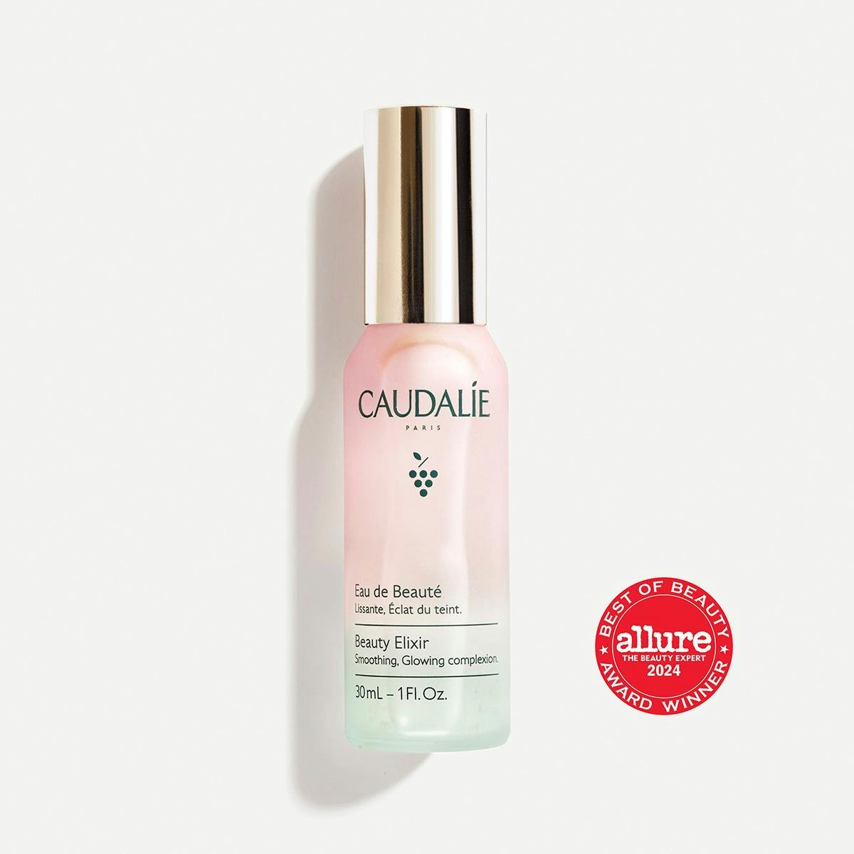 Social Beauty elixir prep, set, glow face mist caudalíe